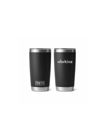 Yeti 20OZ Tumbler - Black With Silver Logo