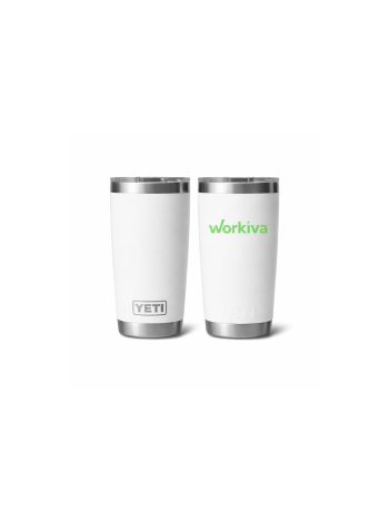 Yeti 20OZ Tumbler - White With Green Logo